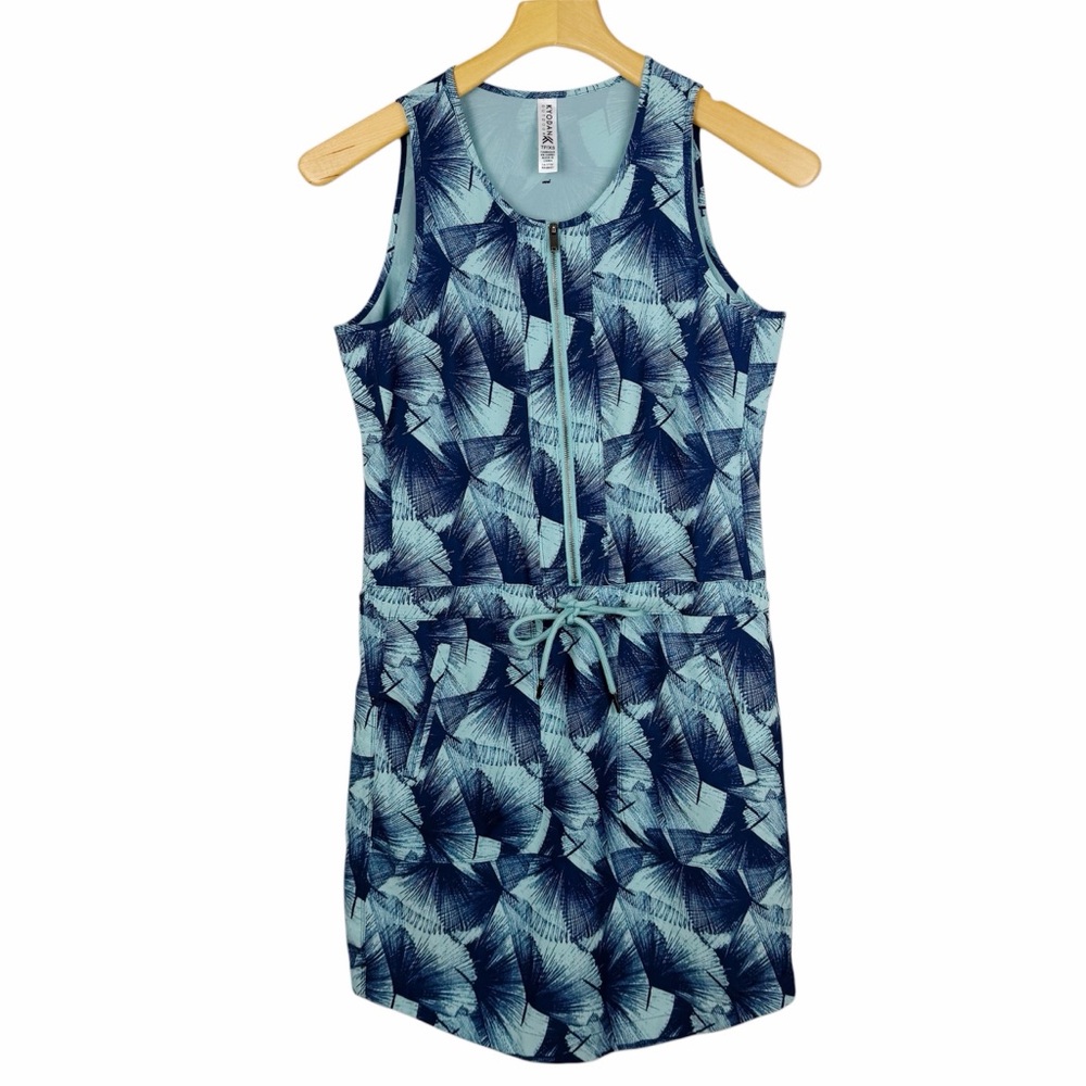 Kyodan Outdoor Floral Leaf Printed Waist Tie Dress Size XS